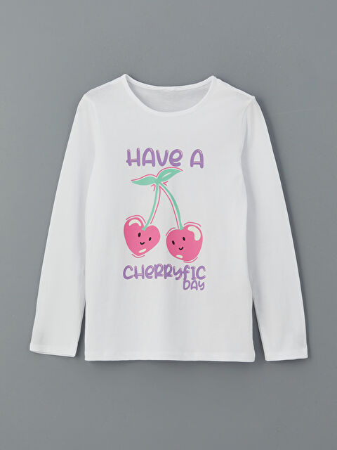 LCW Kids Bisiklet Yaka Kız Çocuk Pijama Üst - S5NC69Z4-Q6K