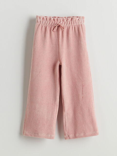 LCW Kids Beli Lastikli Fitilli Kadife Kız Çocuk Eşofman Alt - S5NC73Z1-EDG