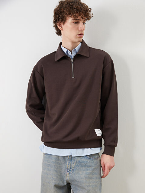 XSIDE Polo Yaka Erkek Sweatshirt - S5NC86Z8-YKS