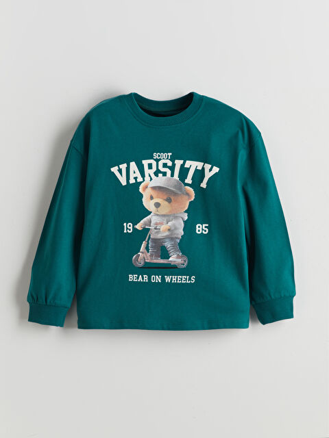 LCW Kids Ayı Teddy Baskılı Erkek Çocuk Tişört - S5NC90Z1-HKU