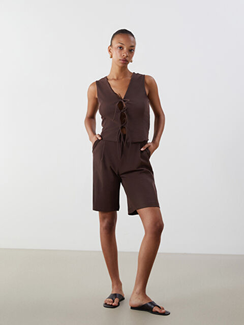 LCW Vision Loose Fit Kadın Şort - S5ND17Z8-HLD