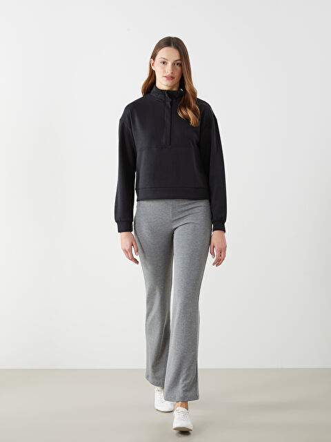 XSIDE ACTIVE Beli Lastikli İspanyol Paça Kadın Tayt Pantolon - S5ND18Z8-D2X