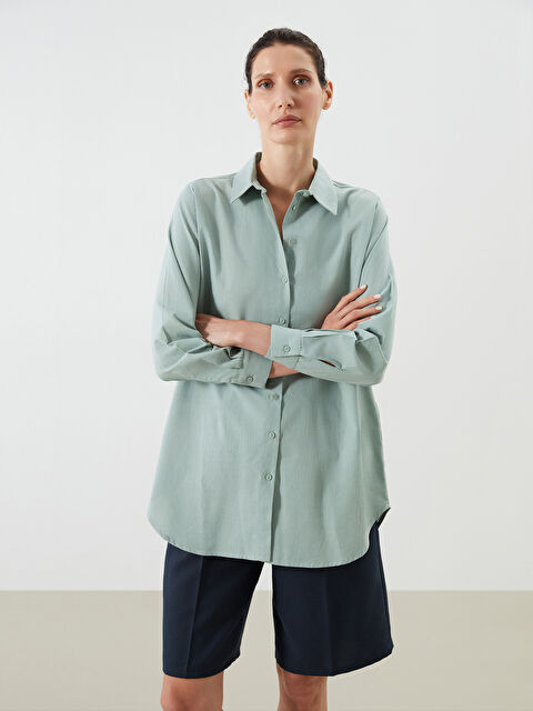 LCWAIKIKI Classic Regular Fit Kadın Gömlek Tunik - S5ND21Z8-GBN