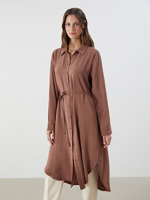 LCWAIKIKI Classic Dokulu Oversize Kadın Gömlek Tunik - S5ND37Z8-H1K