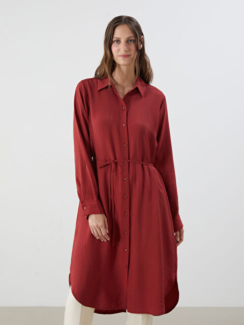 LCWAIKIKI Classic Dokulu Oversize Kadın Gömlek Tunik - S5ND37Z8-HPZ