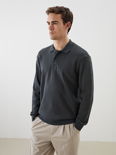 LCW Vision Polo Yaka Erkek Sweatshirt - S5ND41Z8-L1R