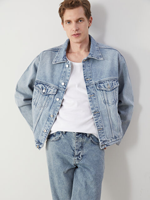 LCW Jeans Rahat Kalıp Erkek Jean Ceket