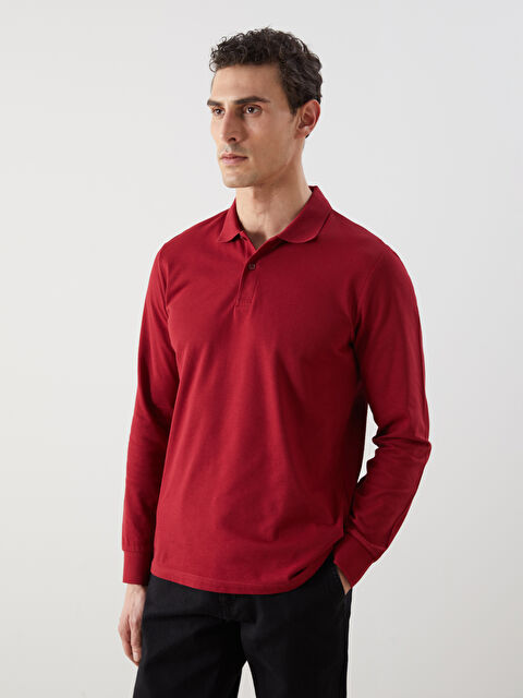 LCWAIKIKI Classic Polo Yaka Erkek Sweatshirt - S5ND65Z8-HQG