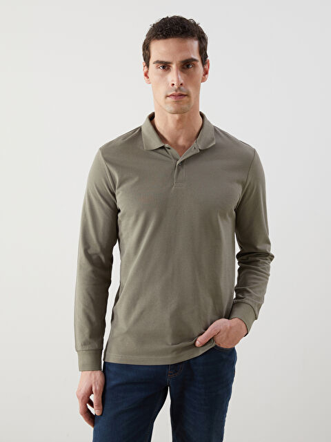 LCWAIKIKI Classic Polo Yaka Erkek Sweatshirt - S5ND65Z8-YFH