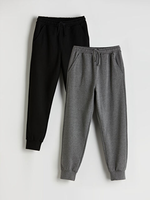 LCW Kids Beli Lastikli Erkek Çocuk Jogger Eşofman Altı 2'li