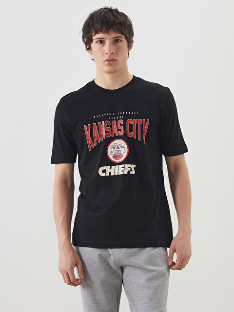 XSIDE Bisiklet Yaka Baskılı Penye Erkek Tişört - S5ND94Z8-CVL