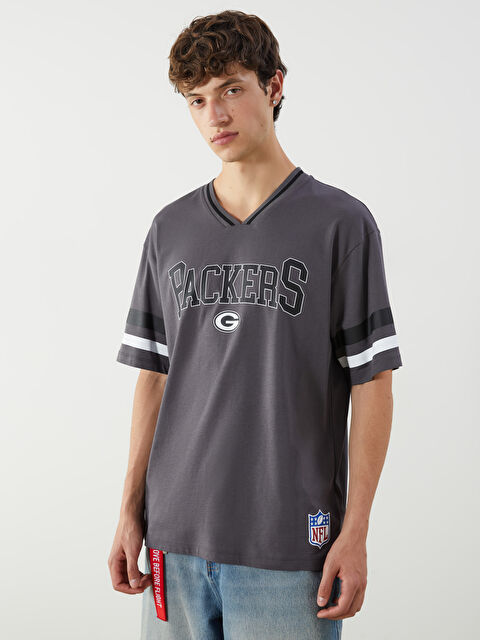 XSIDE تيشيرت ياقة V كم قصير للرجال - S5ND96Z8-EXQ