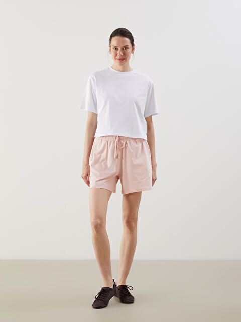 Natuvera Beli Lastikli Kadın Şort