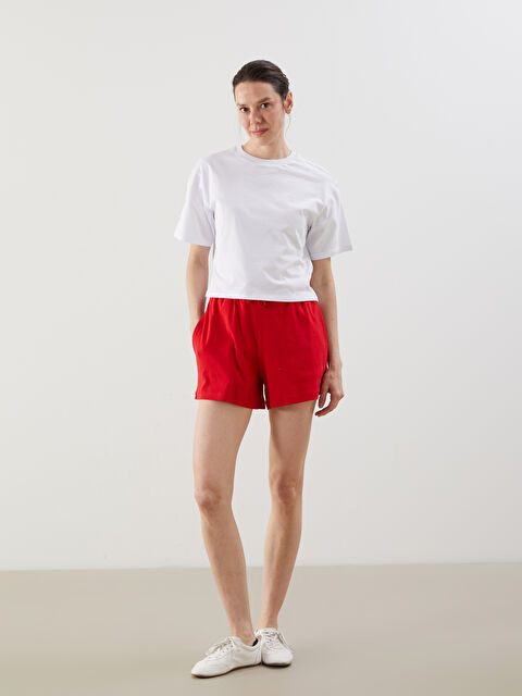 Natuvera Beli Lastikli Kadın Şort - S5NE18Z8-ST7