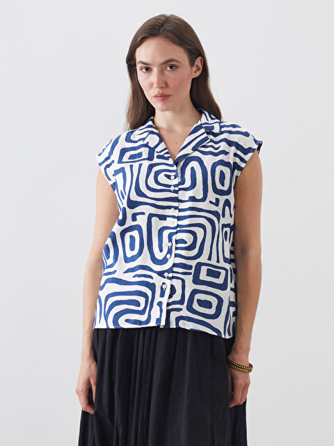 LCWAIKIKI Classic Desenli Kadın Gömlek - S5NE39Z8-LS3