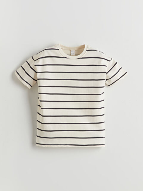 LCW Kids Bisiklet Yaka Çizgili Erkek Çocuk Tişört - S5NE47Z1-LFC