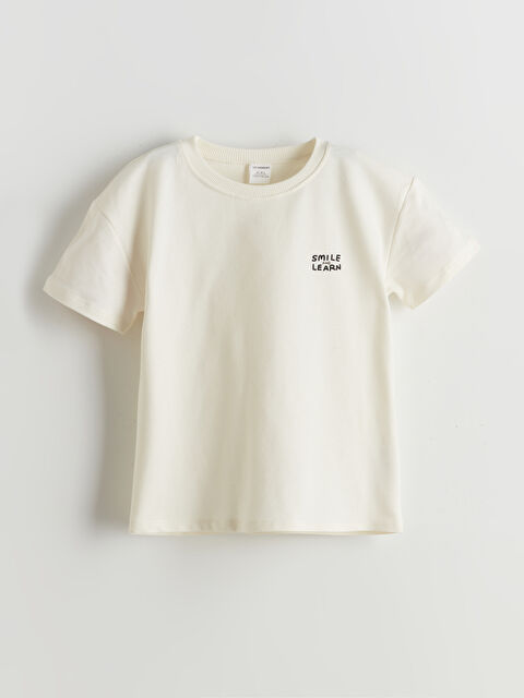 LCW Kids Yazı Baskılı Pamuklu Erkek Çocuk Tişört - S5NE48Z1-R9J