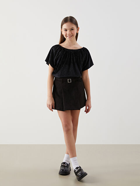 LCW Kids Beli Lastikli Kız Çocuk Şort Etek - S5NE50Z4-CVL