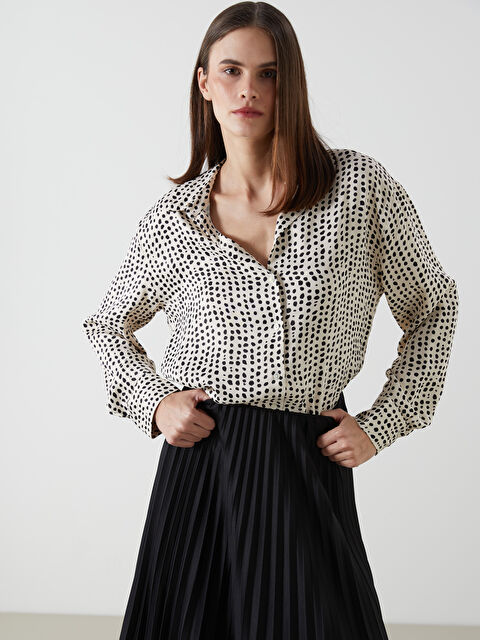 LCWAIKIKI Classic Puantiyeli Kadın Gömlek - S5NE84Z8-R9J