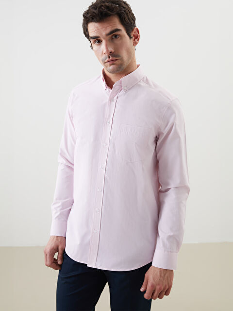 LCWAIKIKI Classic Regular Fit Uzun Kollu Ekose Poplin Erkek Gömlek - S5NE94Z8-LNL