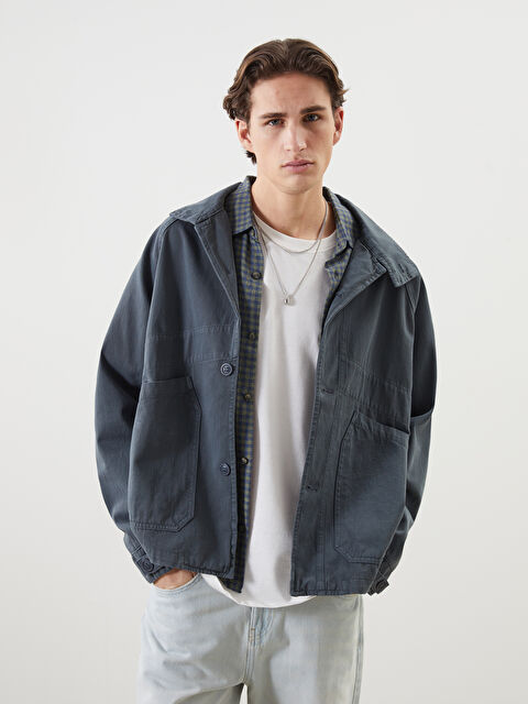 XSIDE Rahat Kalıp Uzun Kollu Erkek Gömlek Ceket - S5NF36Z8-D5V
