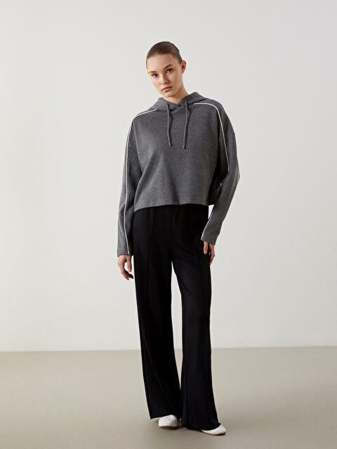 XSIDE Beli Lastikli Geniş Paça Kadın Eşofman Altı - S5NF40Z8-CVL