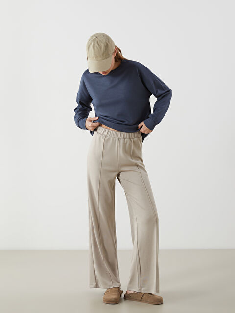 XSIDE Beli Lastikli Geniş Paça Kadın Eşofman Altı - S5NF40Z8-ZFQ