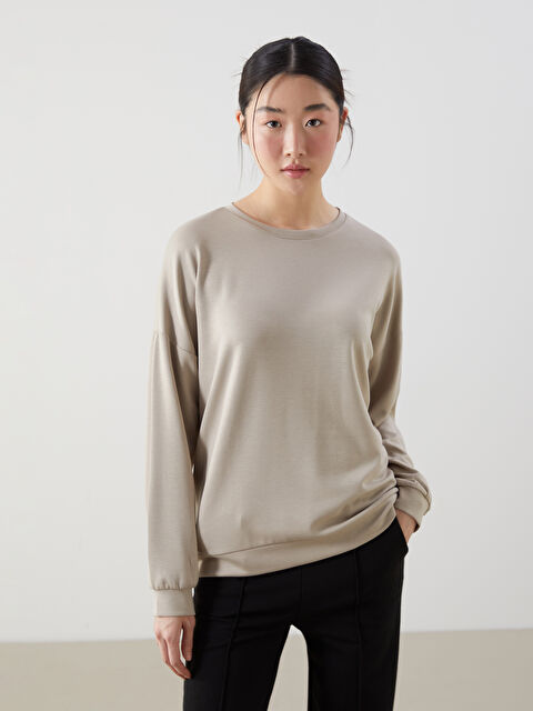 XSIDE Bisiklet Yaka Kadın Sweatshirt - S5NF41Z8-ZFQ