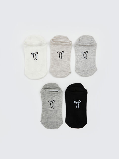LCW DREAM Kurdele Baskılı Kadın Sneaker Çorap 5'li Paket - S5NF49Z8-FDU