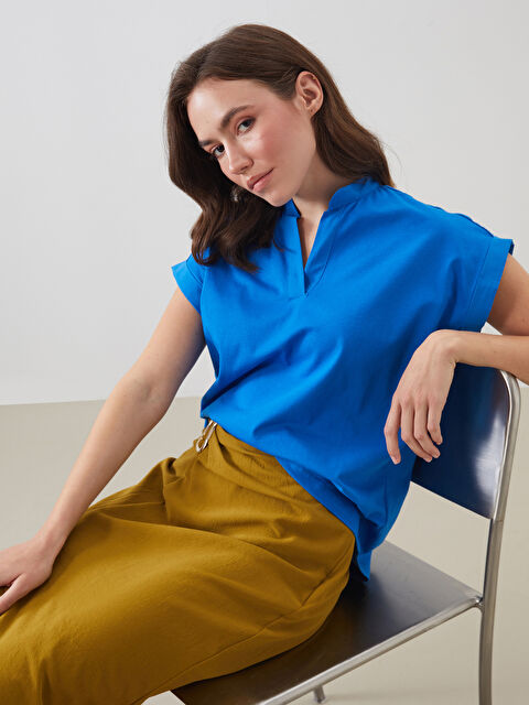 LCWAIKIKI Classic Kaçık Yaka Bluz - S5NF65Z8-HFU