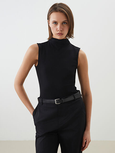 LCW Vision Dik Yaka Kadın Bodysuit - S5NF92Z8-CVL