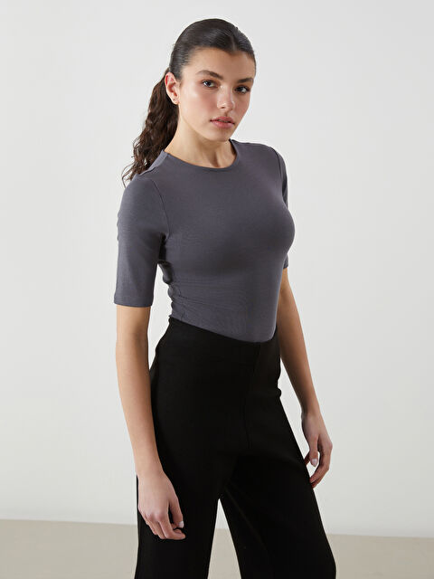 LCW Vision Bisiklet Yaka Kadın Bodysuit - S5NF93Z8-HLC