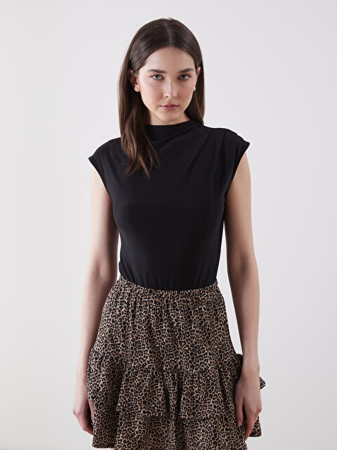 LCW Vision Dik Yaka Kadın Bodysuit - S5NF94Z8-CVL