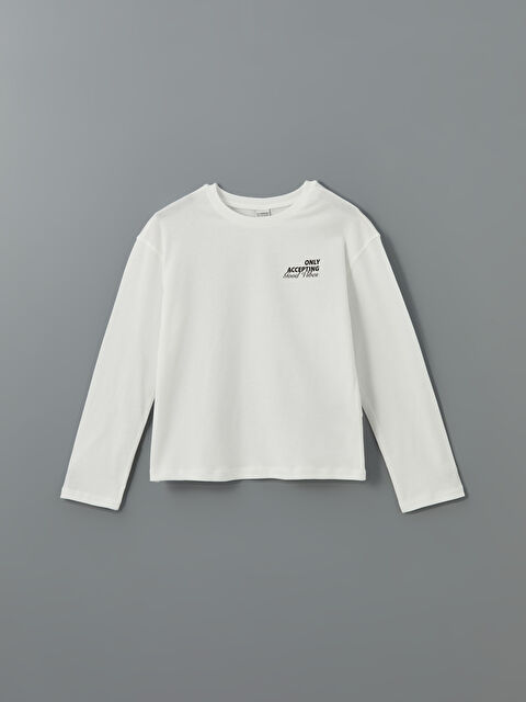 LCW Kids Bisiklet Yaka Kız Çocuk Tişört - S5NG06Z4-T89