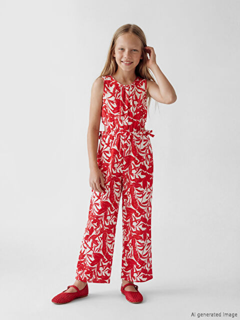 LCW Kids Bisiklet Yaka Kız Çocuk Tulum