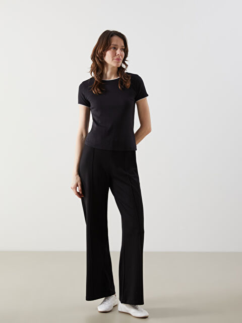 XSIDE Beli Lastikli Geniş Paça Kadın Eşofman Altı - S5NG38Z8-CVL