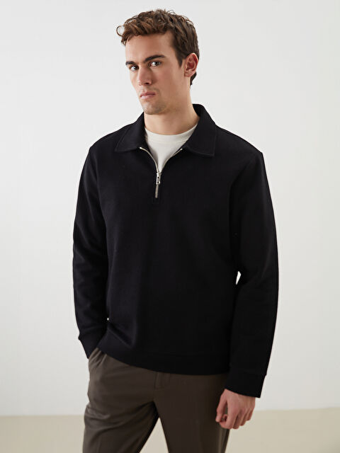 LCW Vision Polo Yaka Erkek Sweatshirt - S5NG59Z8-CVL