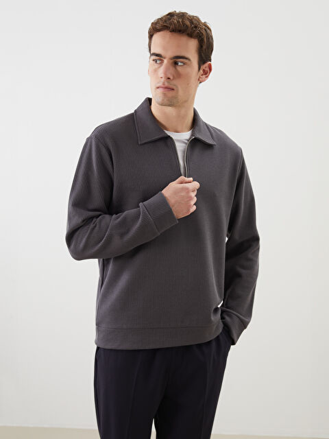 LCW Vision Polo Yaka Erkek Sweatshirt - S5NG59Z8-KUA