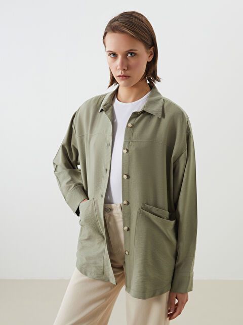 LCW Vision Loose Fit Kadın Gömlek - S5NG87Z8-CTA