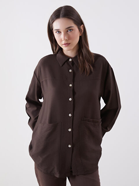 LCW Vision Loose Fit Kadın Gömlek - S5NG87Z8-DJ7