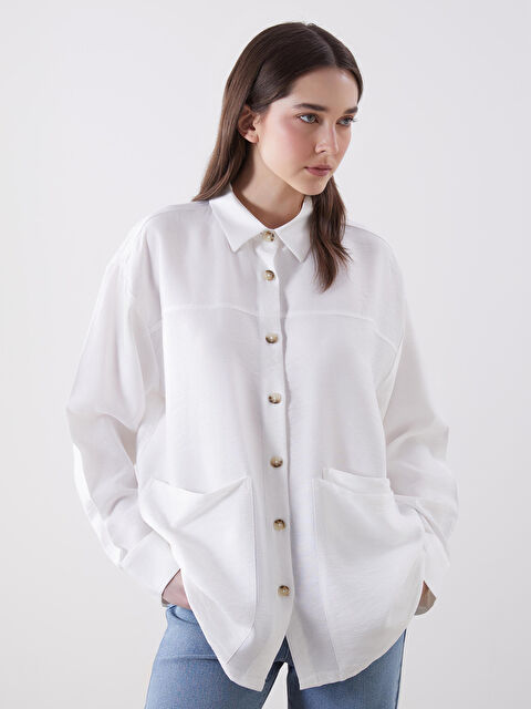 LCW Vision Loose Fit Kadın Gömlek - S5NG87Z8-FDU