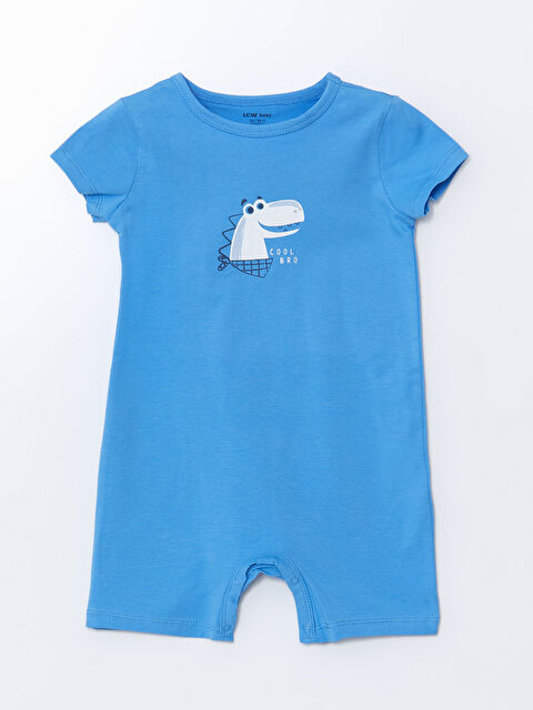 LCW baby Bisiklet Yaka Baskılı Erkek Bebek Tulum - S5NH49Z1-GUX