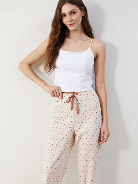 LCW DREAM Beli Lastikli Baskılı Kadın Pijama Altı - S5NH62Z8-RVC