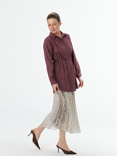 LCWAIKIKI Classic Beli Lastikli Çiçekli Kadın Pileli Etek - S5NI19Z8-F9C