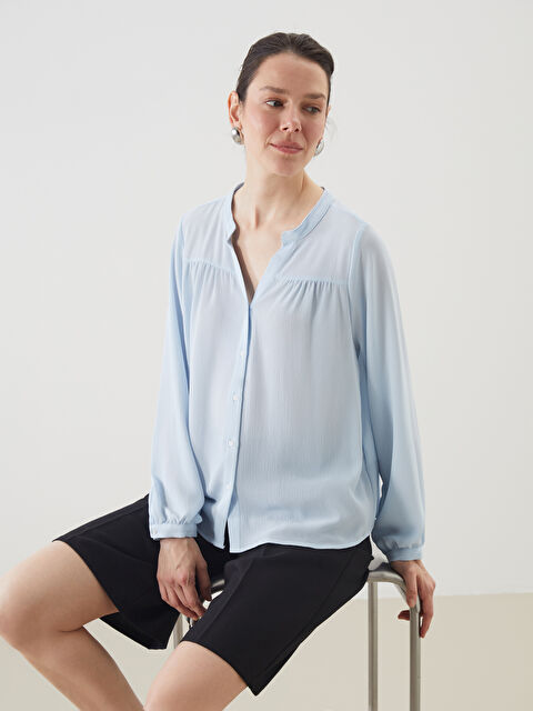 LCWAIKIKI Classic Kaçık Yaka Oversize Kadın Bluz - S5NI27Z8-DQ4