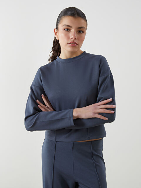 Natuvera Bisiklet Yaka Kadın Tişört - S5NI30Z8-ZZE