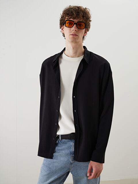 XSIDE Rahat Kalıp Uzun Kollu Erkek Gömlek - S5NI44Z8-RQL