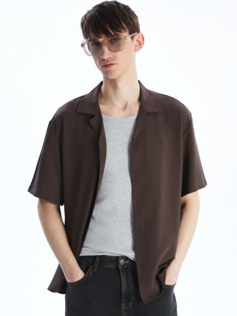 XSIDE Regular Fit Kısa Kollu Erkek Gömlek - S5NI45Z8-DGV