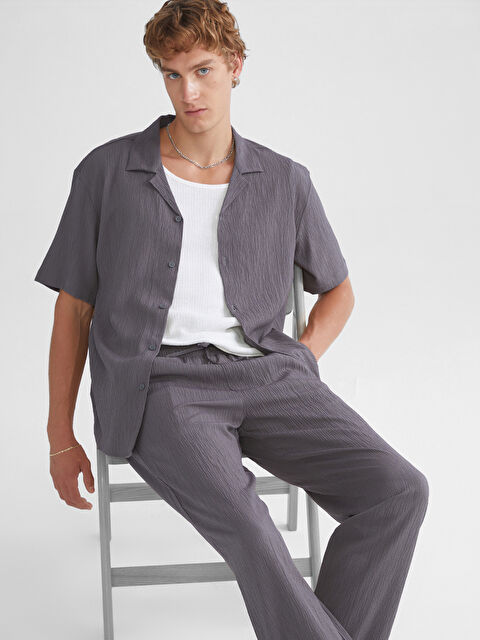 XSIDE Regular Fit Kısa Kollu Erkek Gömlek - S5NI45Z8-DHB