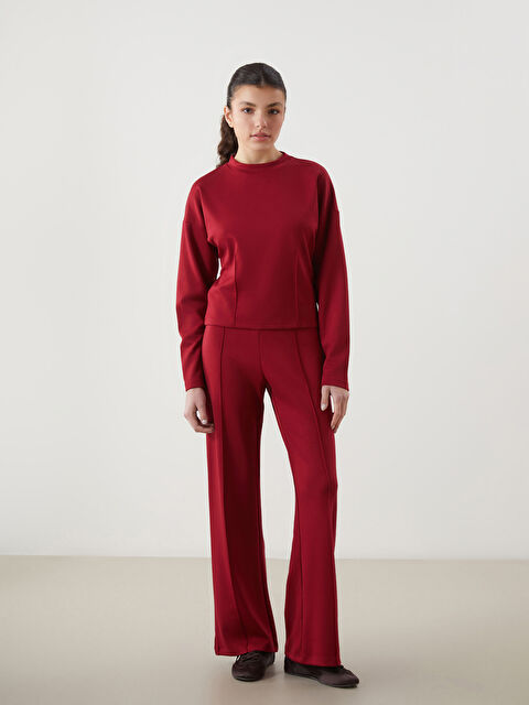 Natuvera Beli Lastikli Geniş Paça Kadın Eşofman Altı - S5NI72Z8-YYQ